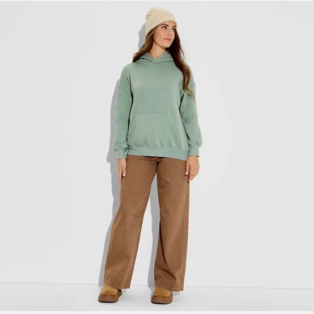 NWT Wild Fable “Snow Bunny” Light Sage Hoodie - Picture 7 of 8